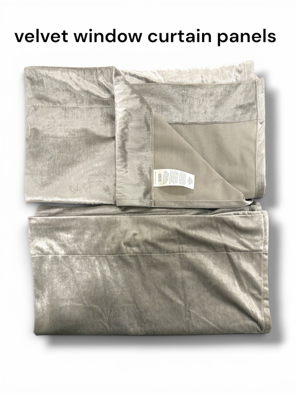 Velvet Window Curtain Panels - Silver/Gray